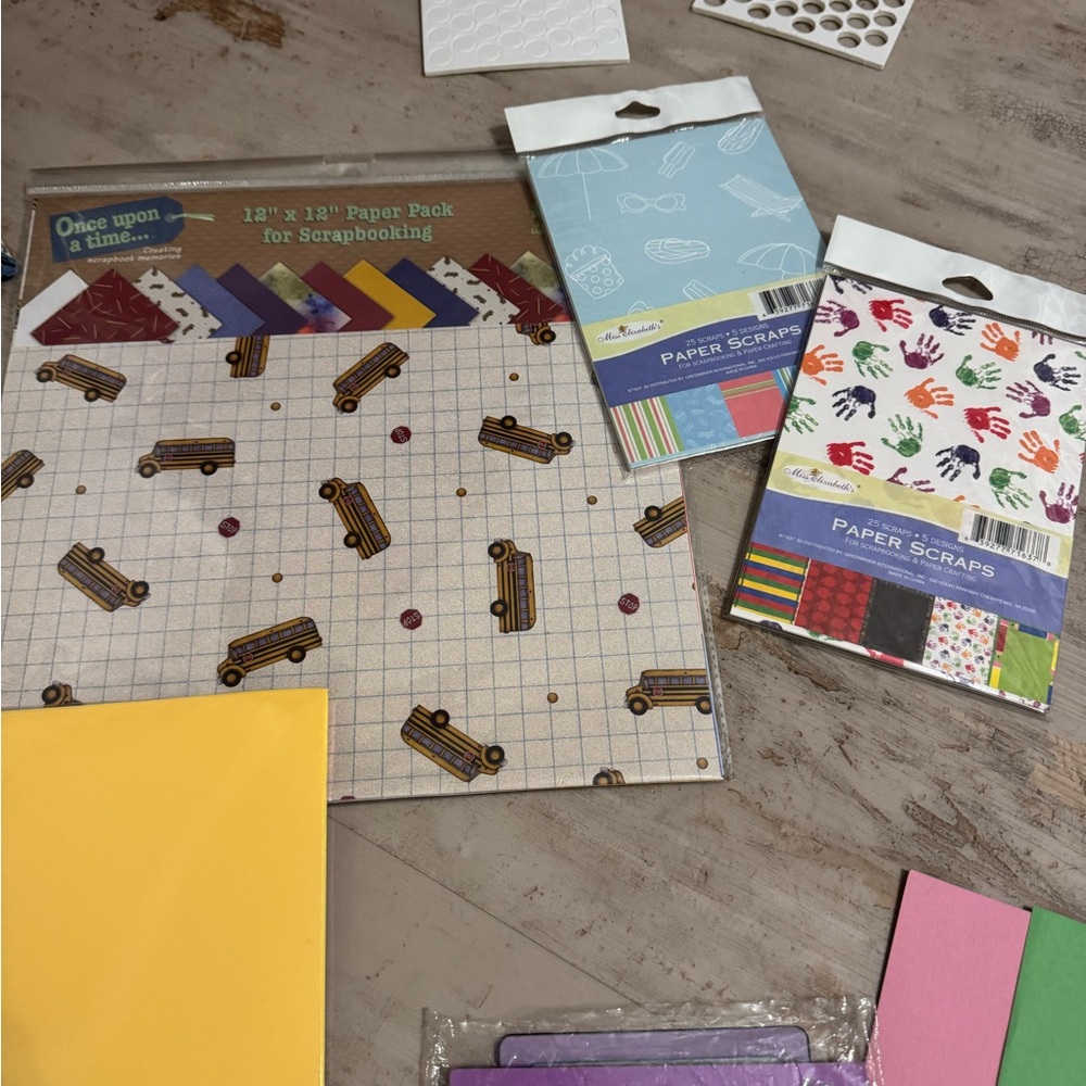Colorful Scrapbook Paper and Stickers Set - Picture 4 of 15